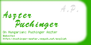 aszter puchinger business card